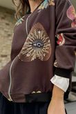 Laundry B Suko Suedette Bomber Jacket Mystical